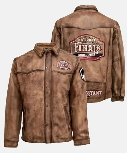 NHSFR 2025 Contestant Brown Leather Jacket