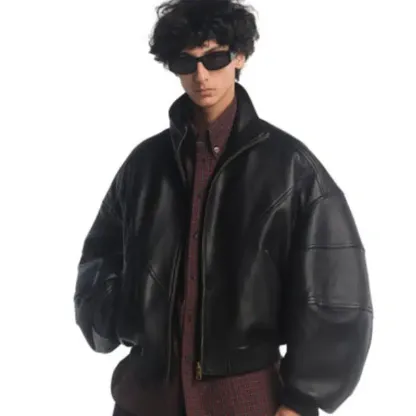 Willy Chavarria Ruff Rider Leather Jacket