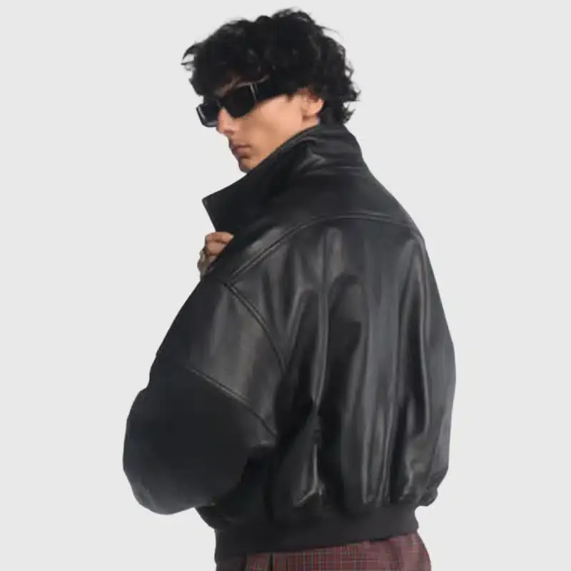 Willy Chavarria Ruff Rider Leather Jacket