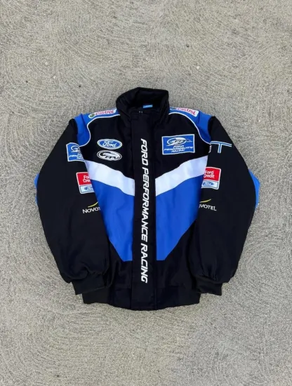 Vintage Ford Performance Racing/Bomber Jacket, Retro Formula1 Embroidered Jacket