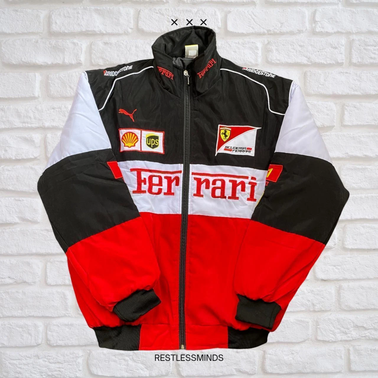 F1 Racing Jacket Bomber Embroidered and Quilted Inside