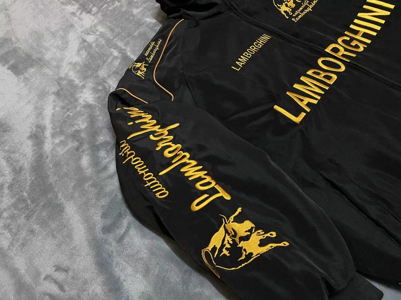 Unisex Adult Lamborghini Jacket Ebroidered Cotton Padded F 1 Racing Jacket