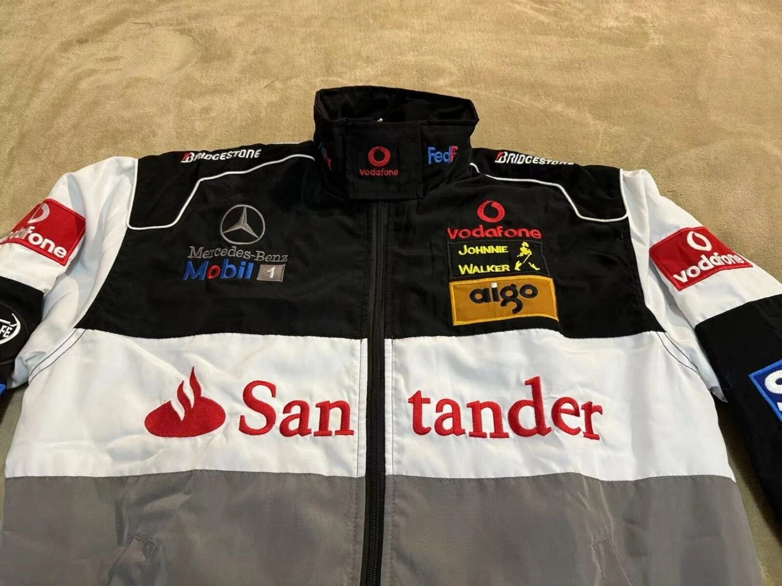 Unisex Adult F1 Racing Jacket, Benz Jacket ,Ebroidered Cotton Padded 