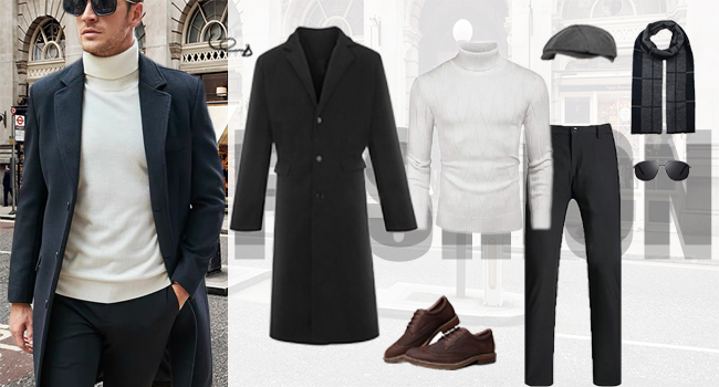 mens trench coat winter