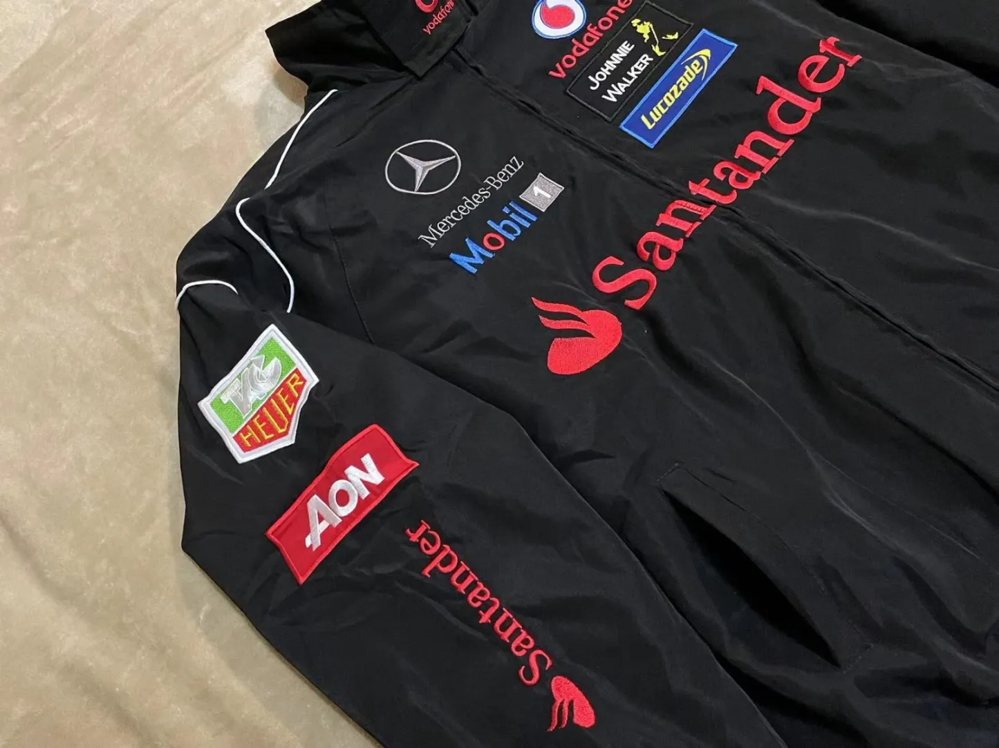 Unisex Adult F1 Racing Jacket, Benz Jacket ,Ebroidered Cotton Padded 