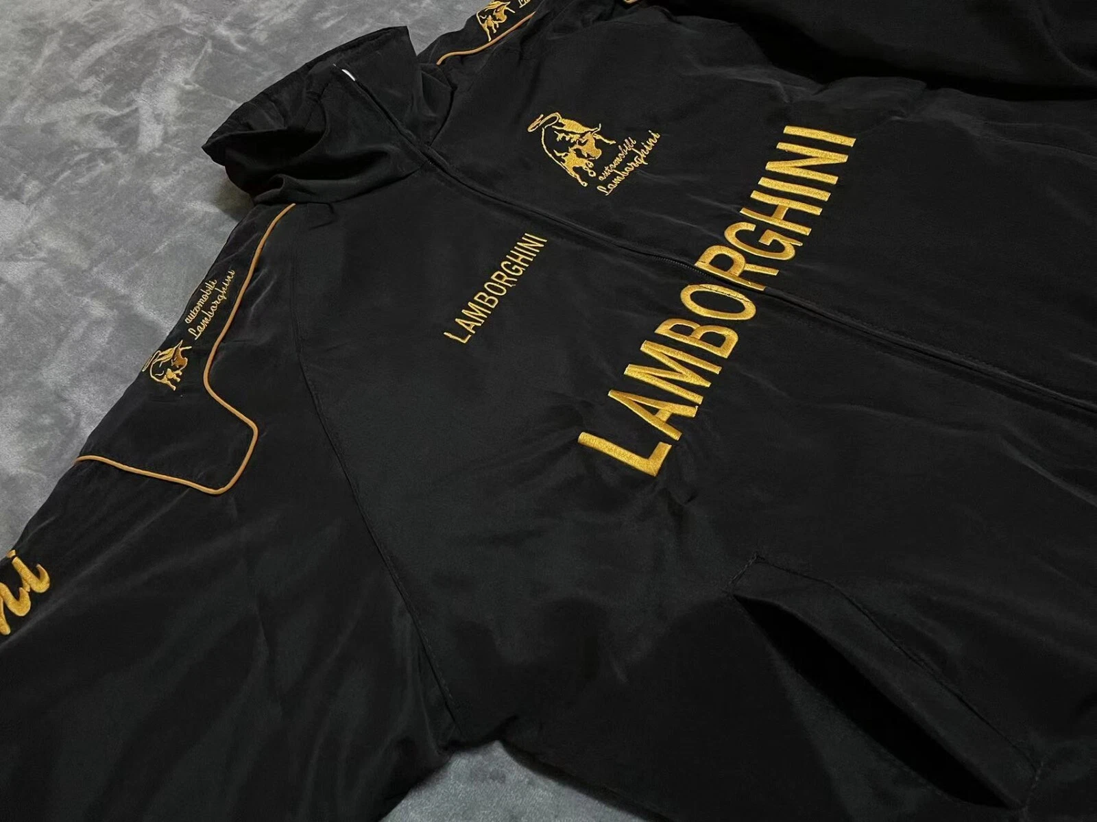 Unisex Adult Lamborghini Jacket Ebroidered Cotton Padded F 1 Racing Jacket