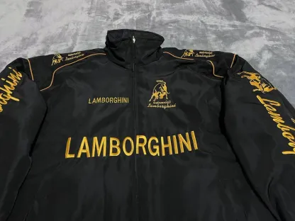 Unisex Adult Lamborghini Jacket Ebroidered Cotton Padded F 1 Racing Jacket