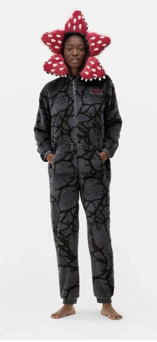 Demogorgan Adult Jumpsuit Zip Up Stranger Things x Primark SMALL New