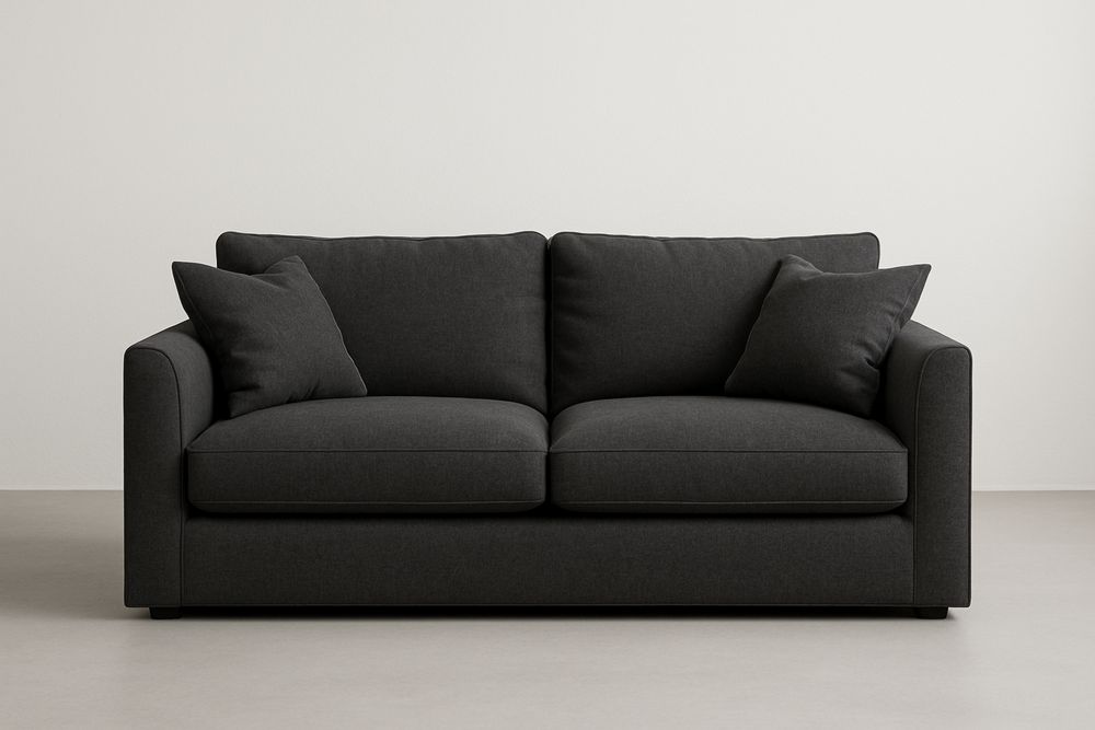 Dvoumístná pohovka tmavě šedá látka 180 cm-Casavivapt