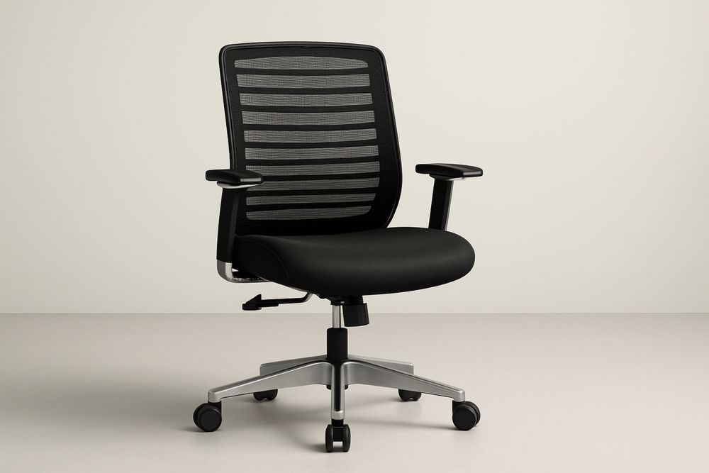 Kancelářská židle černá textil pletivo nastavitelná 110-120cm-Casavivapt