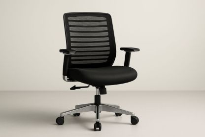 Kancelářská židle černá textil pletivo nastavitelná 110-120cm-Casavivapt