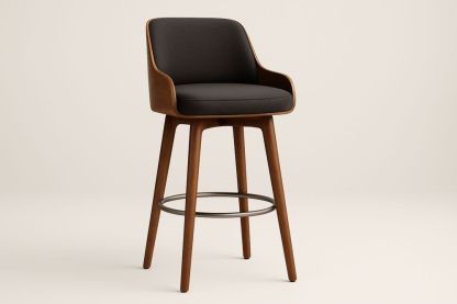 Barová židle s polyesterovým polstrováním a dřevěnými nohami 100cm-Casavivapt