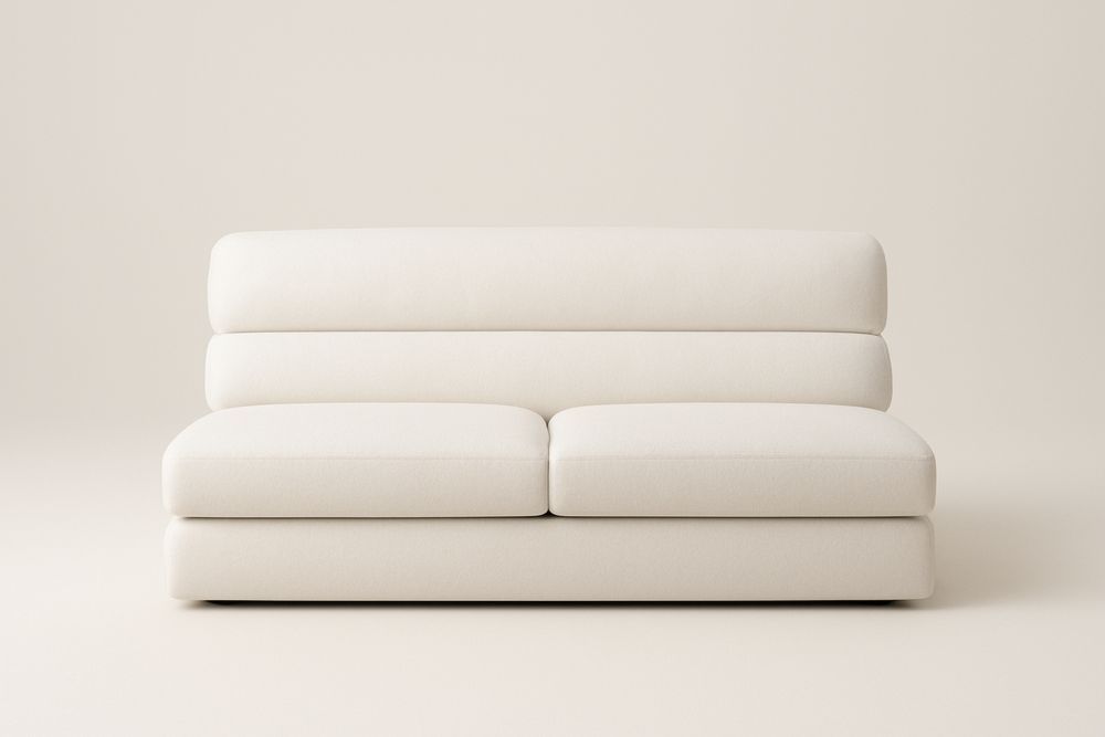 Béžová dvoumístná pohovka z bavlny-Casavivapt