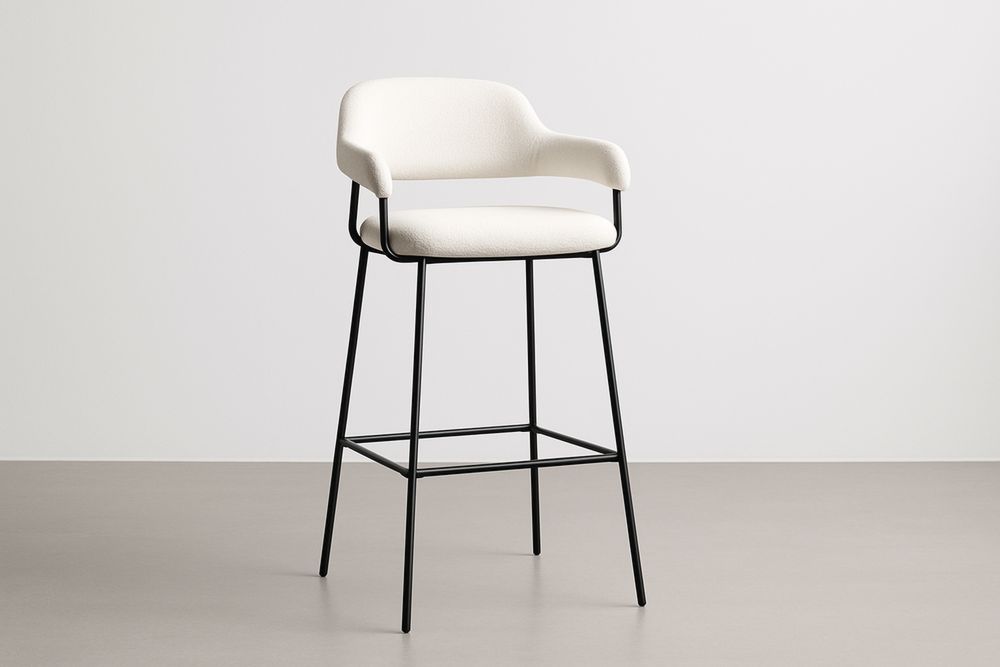 Barová židle s područkami bílá 55x53x108 cm ocel polyester-Casavivapt