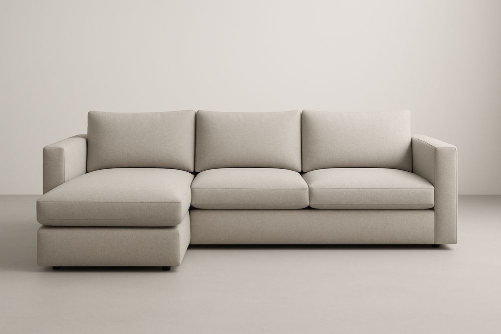 Béžová rohová pohovka s lenoškou látka 230x150x85 cm-Casavivapt