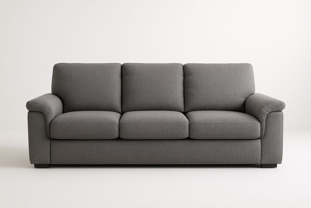 Šedá pohovka z polyesterové textilie 230 cm-Casavivapt