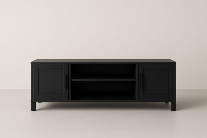 Černá televizní skříň s dvěma dvířky MDF 150x40x50 cm-Casavivapt