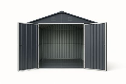 Šedý zahradní domek z oceli 300x240x210 cm-Casavivapt