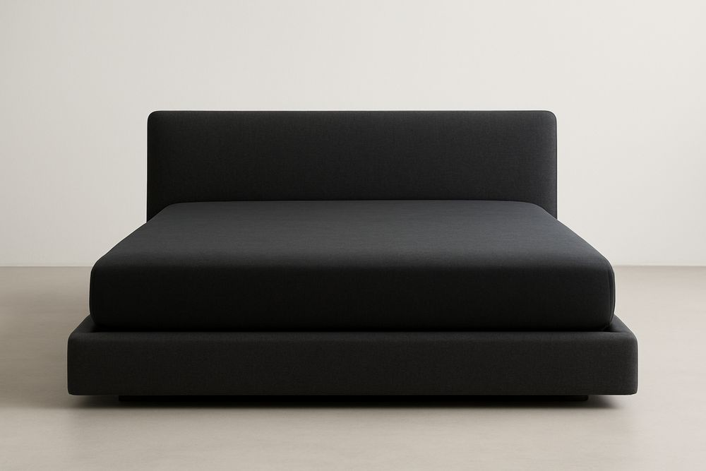 Postel tmavě šedá 200x160 cm dřevěná konstrukce a polyesterový potah-Casavivapt