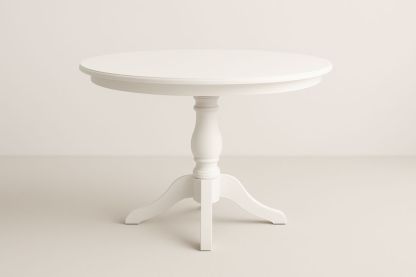 Kulatý jídelní stůl dřevěný bílý 100 cm-Casavivapt