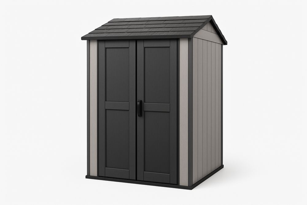 Zahradní úložný domek polypropylen 139 cm x 182 cm x 108 cm dvoudveřový-Casavivapt