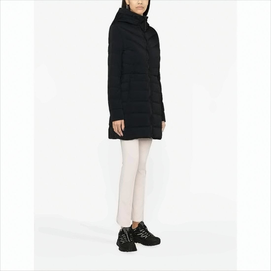 Mid-Thigh Length Horizontal Quilted Canada Goose Padded Coat
