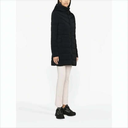 Mid-Thigh Length Horizontal Quilted Canada Goose Padded Coat
