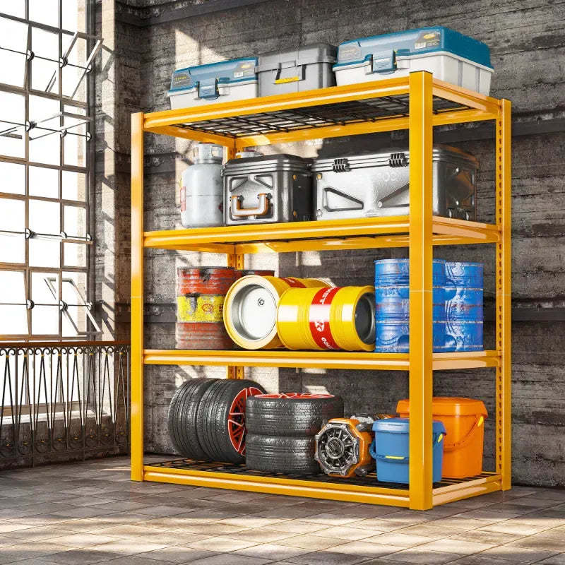 2PCS 4400 LBS Meta,4 Tiers Heavy Duty Storage Shelves