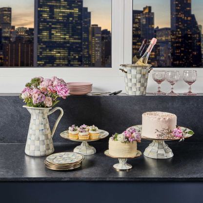 Sterling Check Enamel Design Wine Cooler