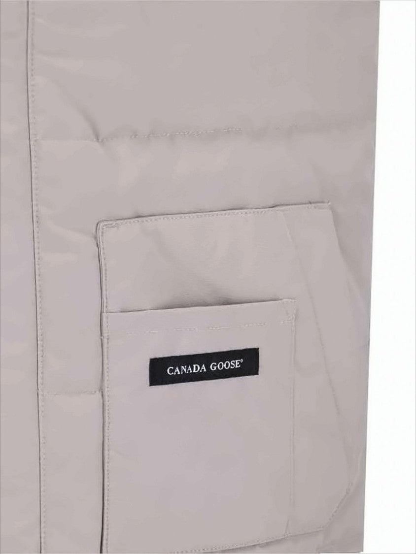 Padded Sleeveless Vest With High Collar