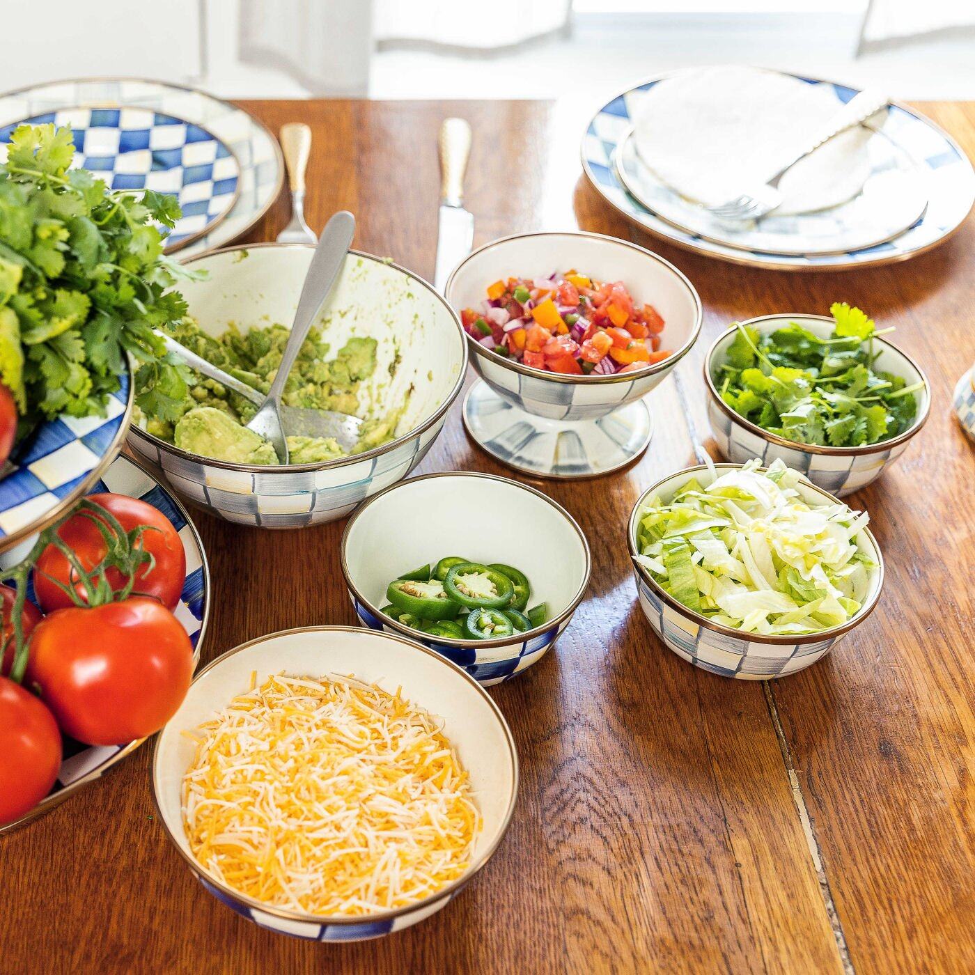 Sterling Check Pinch Bowl