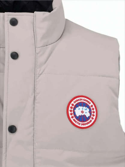 Padded Sleeveless Vest With High Collar