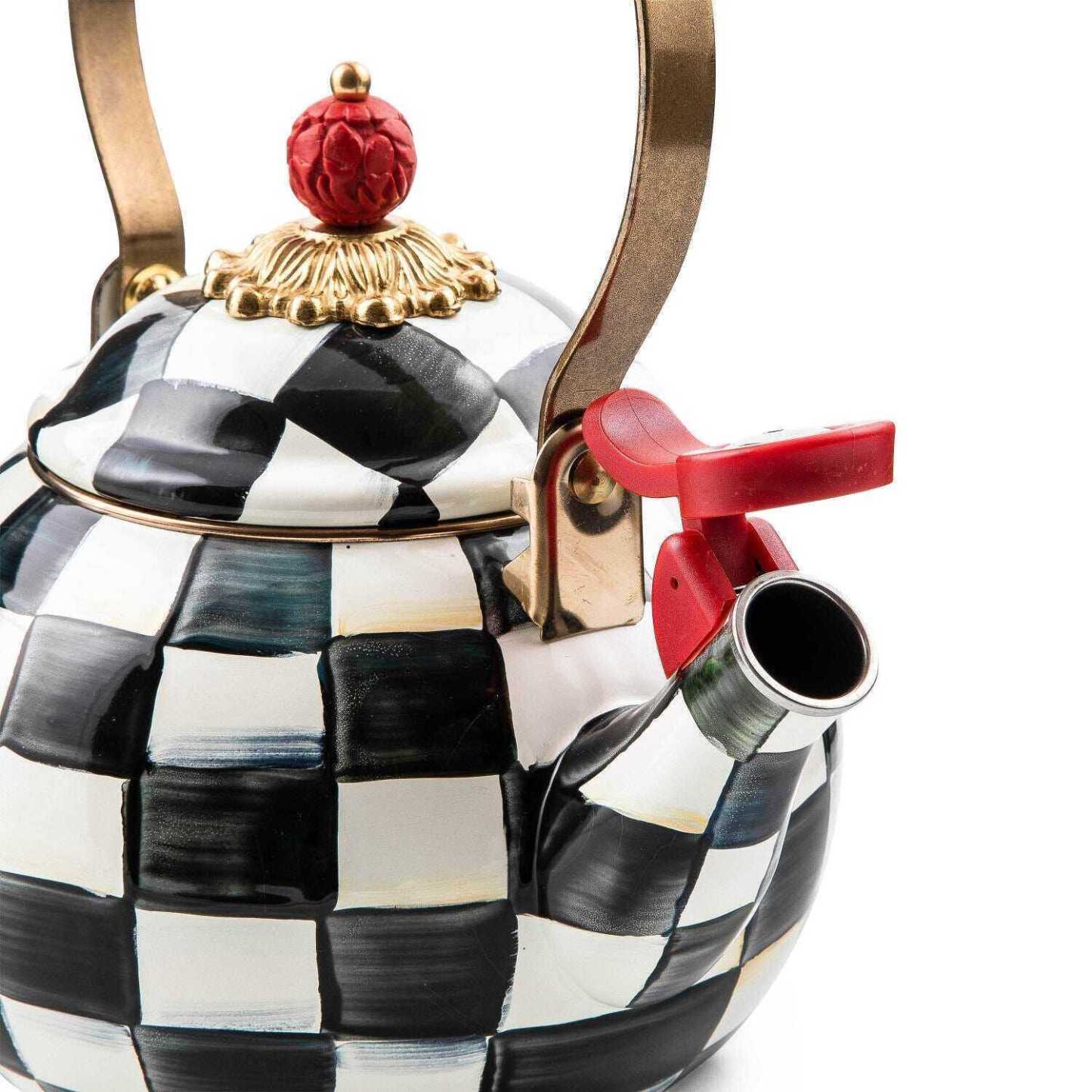 MacKenzie-Childs Courtly Check Whistling Tea Kettle