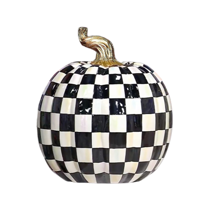 🎉Limited Time Promotion💝Buy 2 Get 2 FREE✨MacKenzie- Childs Medium Stripe and Large Check Pumpkins
