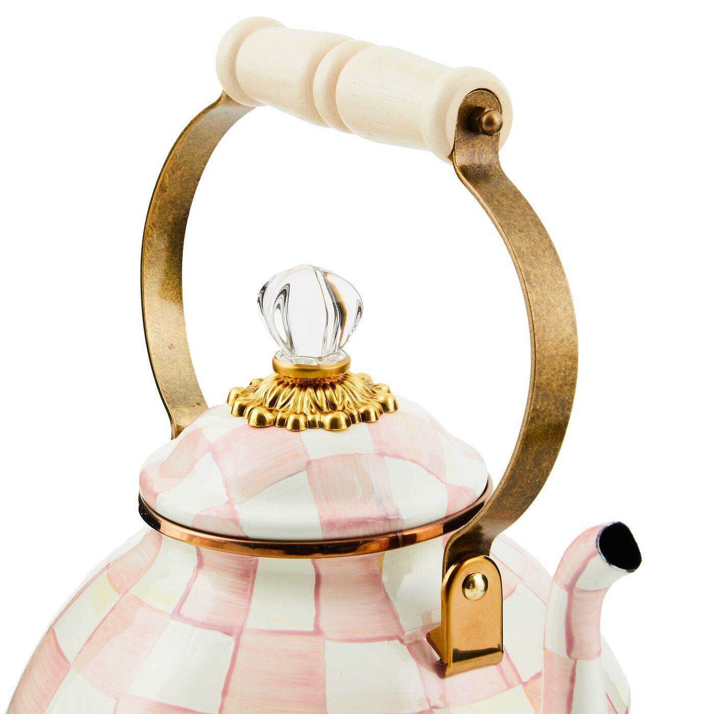 New Rosy Check Enamel Tea Kettle 2.84L