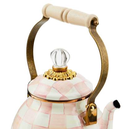 New Rosy Check Enamel Tea Kettle 1,89L