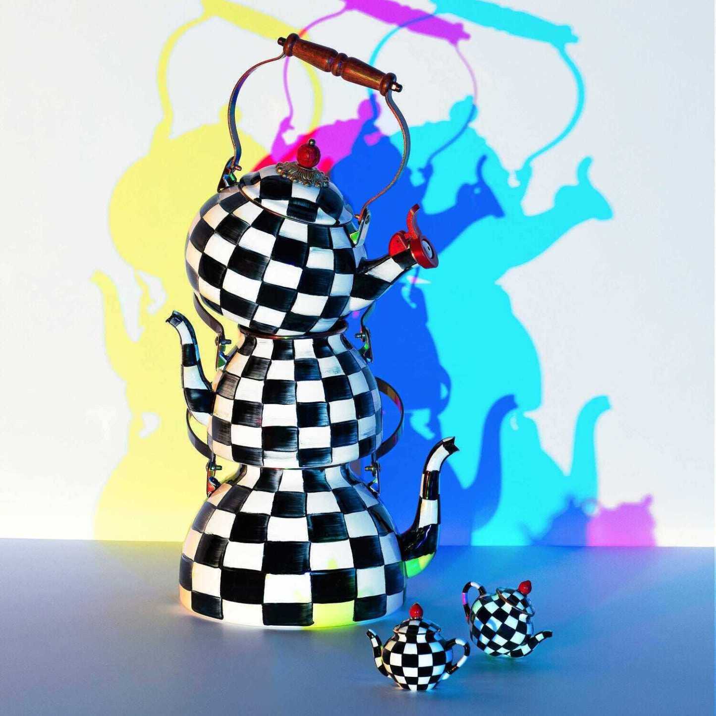 MacKenzie-Childs Courtly Check Whistling Tea Kettle