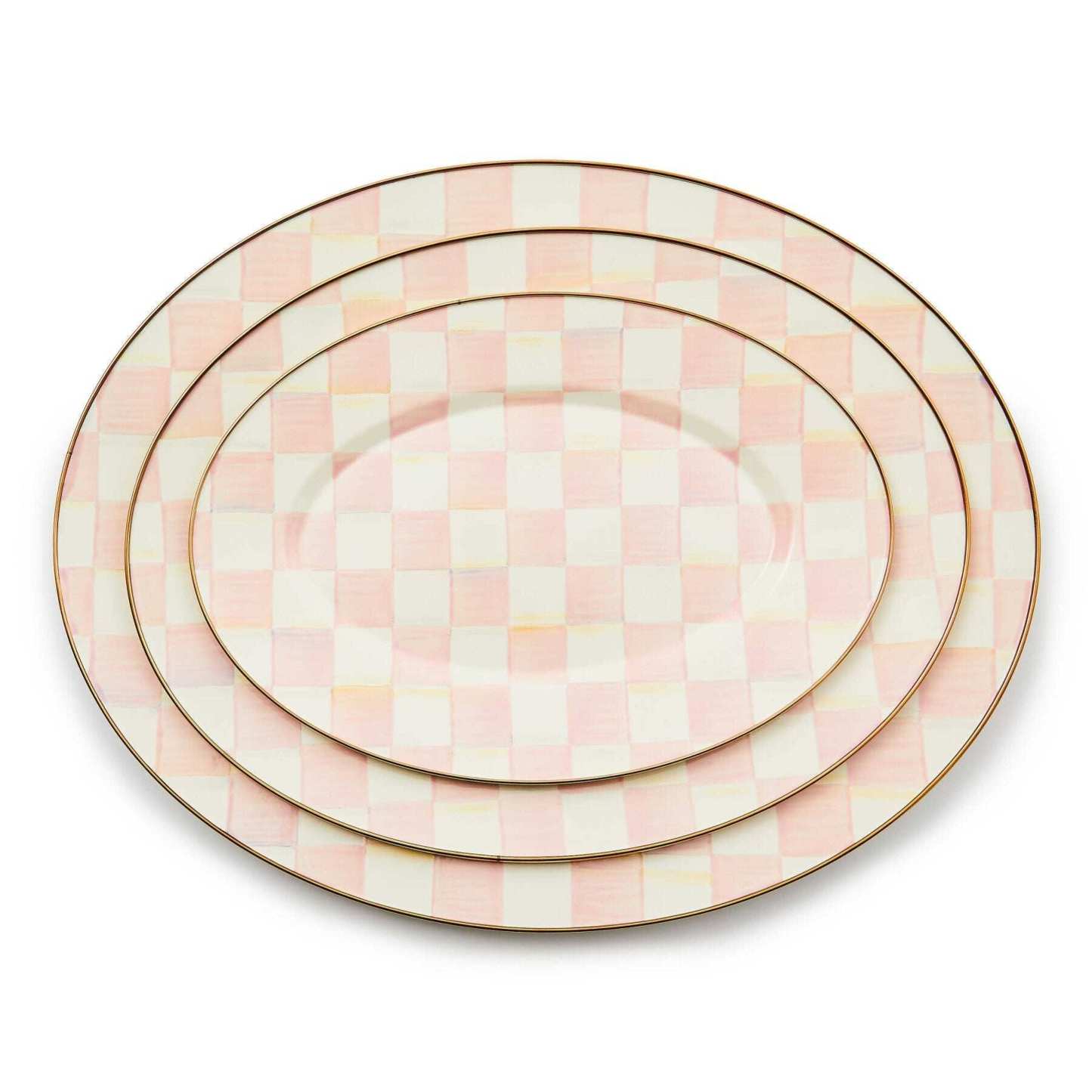 Rosy Check Medium Oval Platter