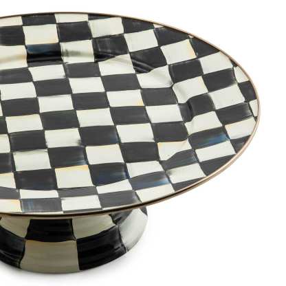 Courtly Check Pedestal Platter - Large