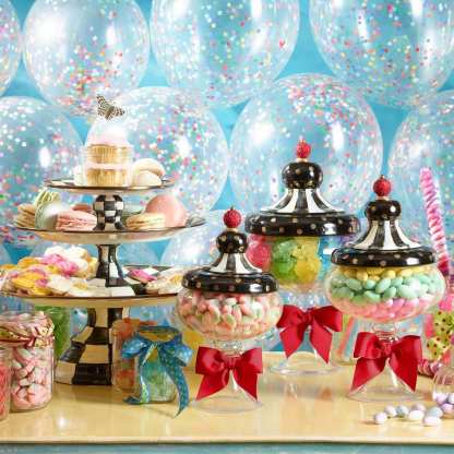 Courtly Check Pedestal Platter - Large