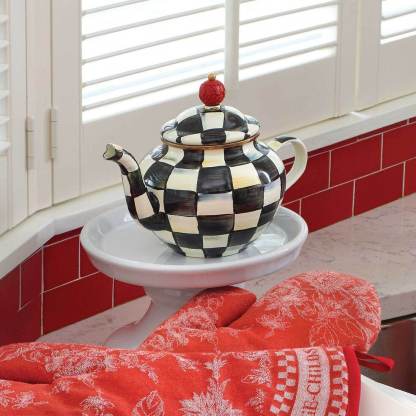 MacKenzie-Childs Courtly Check 4 Cup Teapot