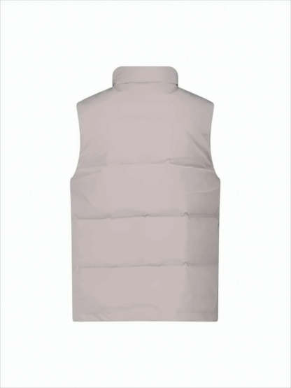 Padded Sleeveless Vest With High Collar