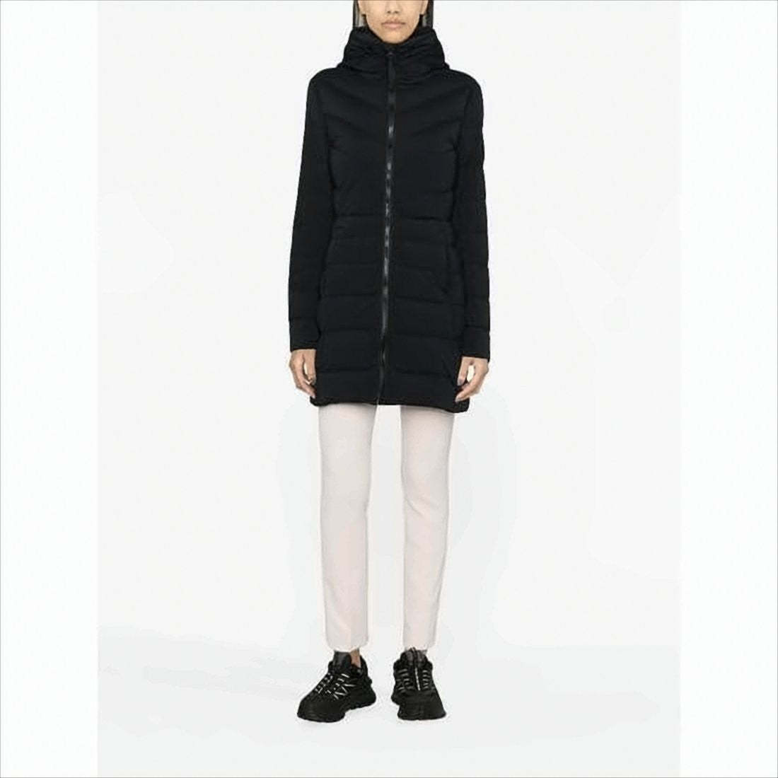 Mid-Thigh Length Horizontal Quilted Canada Goose Padded Coat