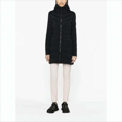 Mid-Thigh Length Horizontal Quilted Canada Goose Padded Coat