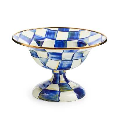 Royal Check Enamel Compote - Small