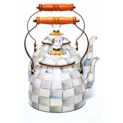 Sterling Check Enamel Tea Kettle - 2,84L