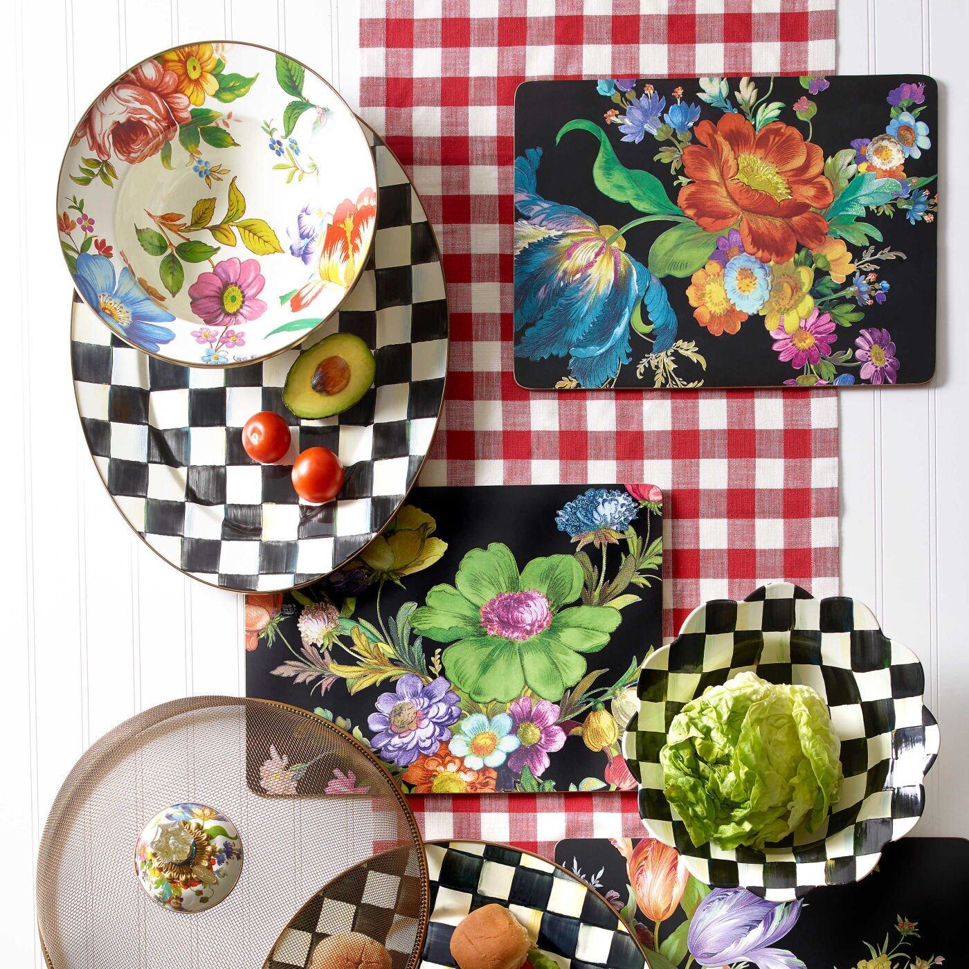 White Flower Market Serving Bowl - 30.48cm