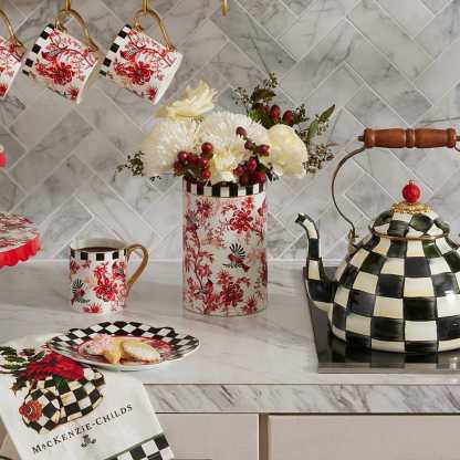 Cardinal Toile Teapot by MacKenzie-Childs