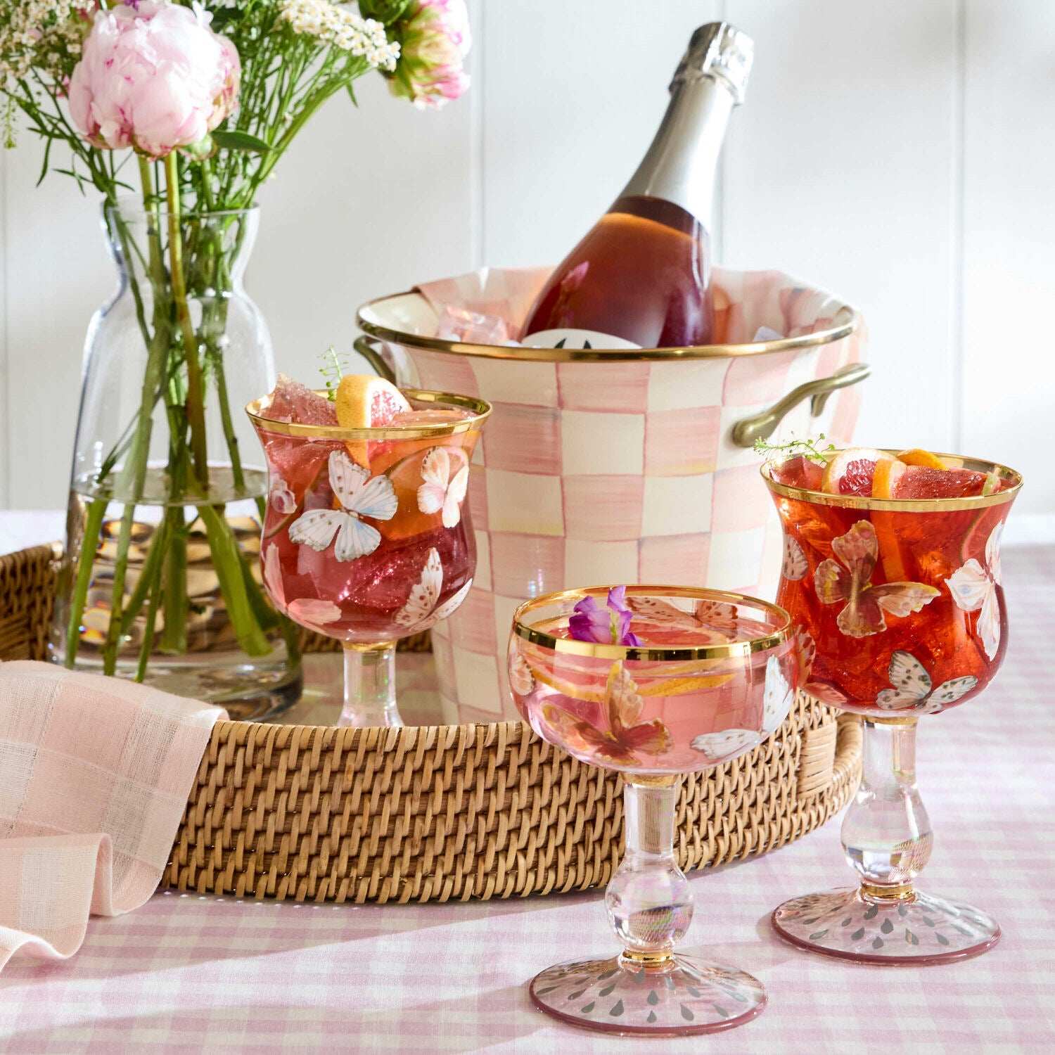 Rosy Check Wine Cooler by MacKenzie-Childs