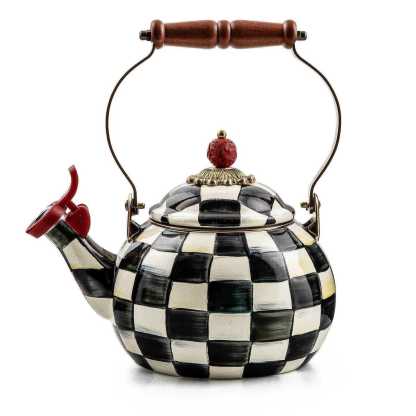 MacKenzie-Childs Courtly Check Whistling Tea Kettle